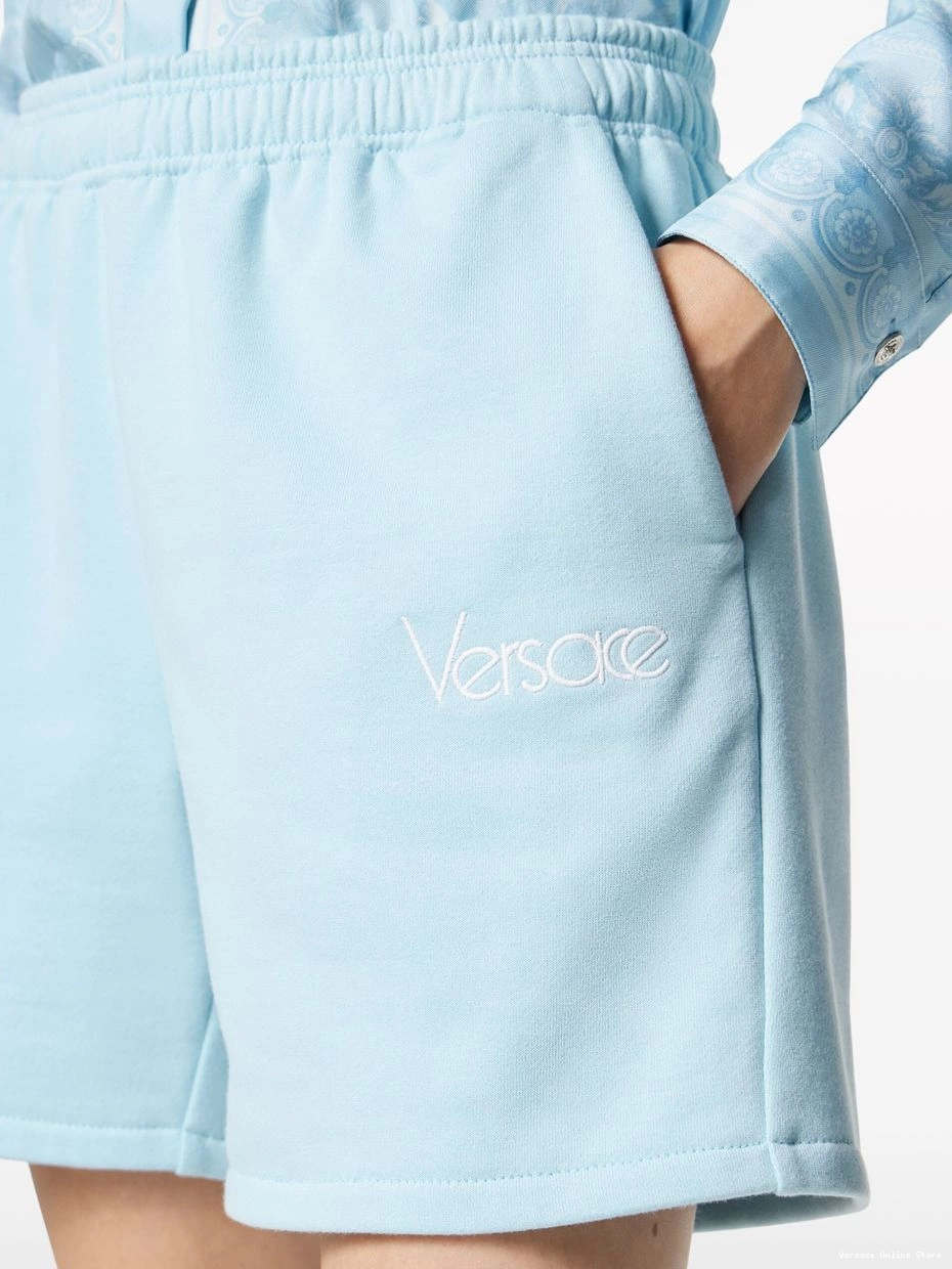 Cheap track embroidered Women Versace 1979 shorts Re-Edition 0817